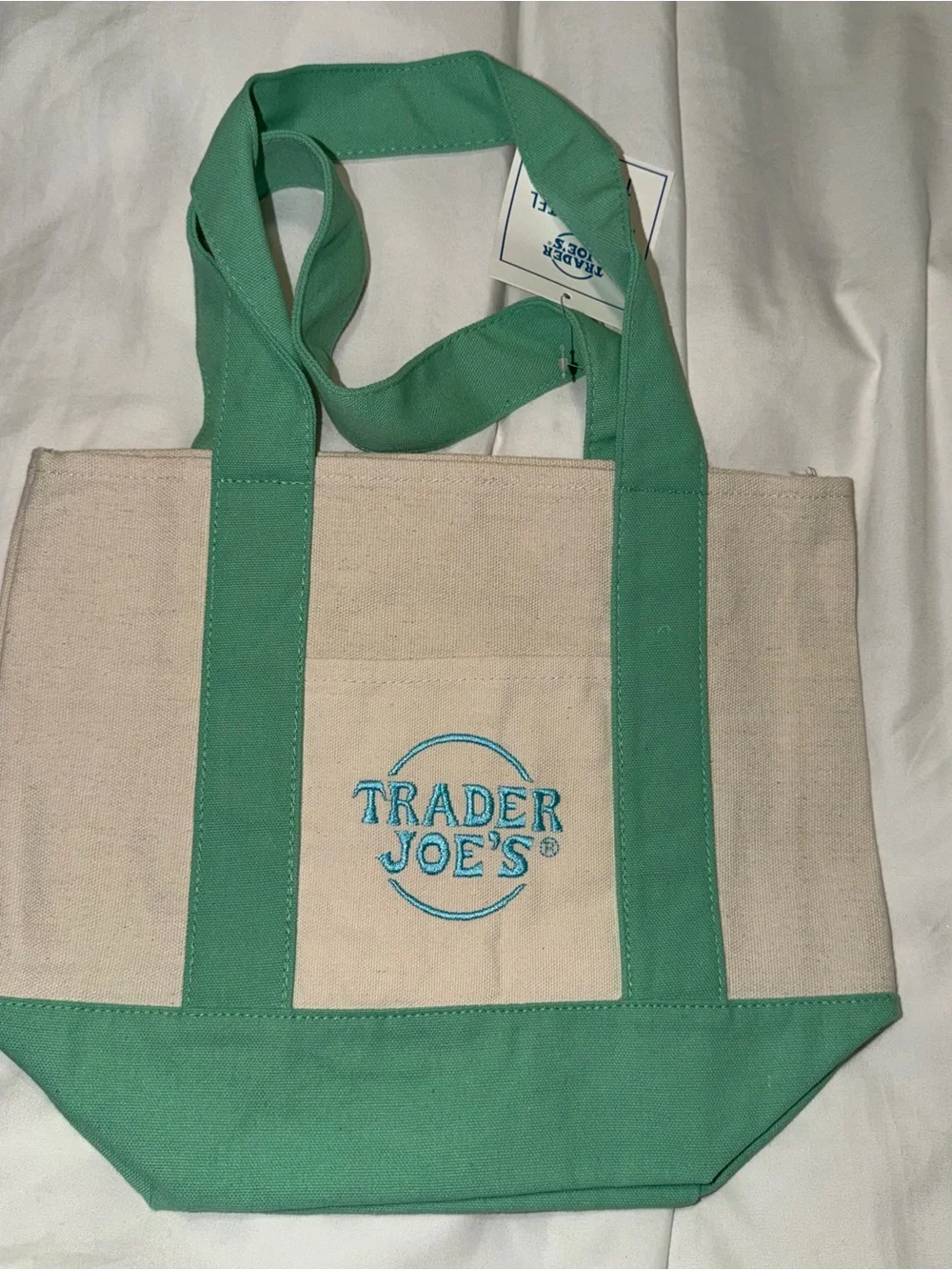 NWT Trader Joe’s Pastel Canvas Mini Totes 4